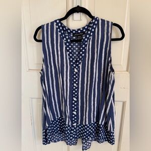 Navy and White Striped Michael Tyler Tank Top